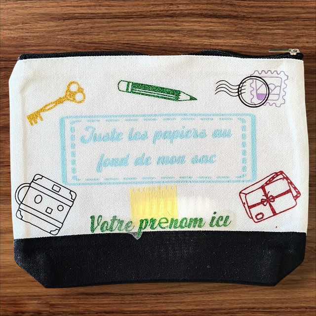 Pochette &quot;Juste les papiers au fond de mon sac&quot;
