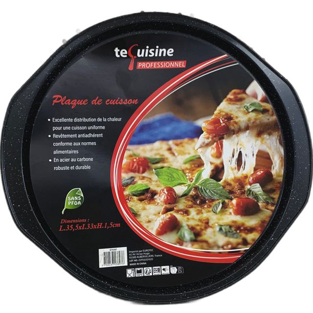 Plaque pizza 35,5x33x1,5cm-TeCuisine-