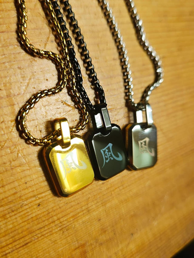 Collier élémentaire kanji metal ⚔️