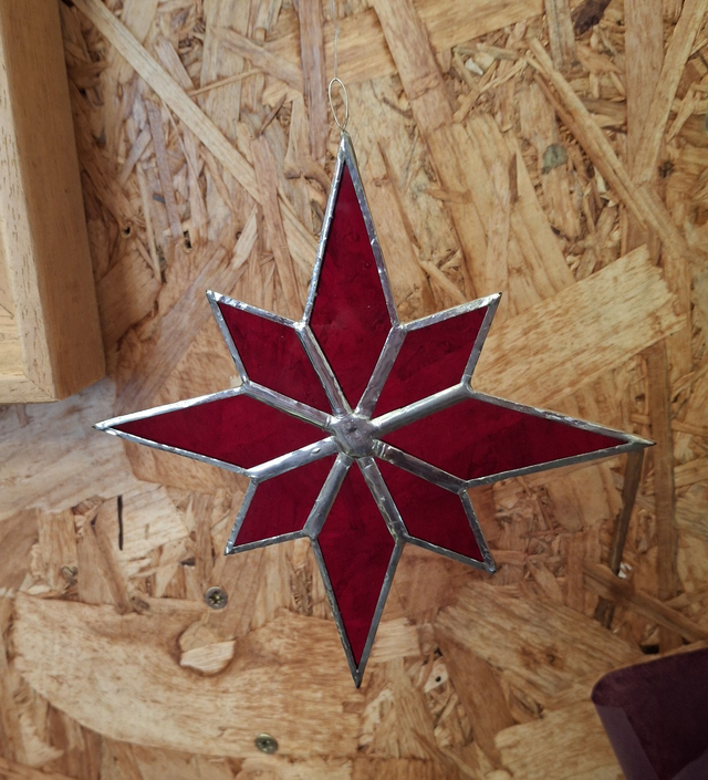 Vitrail Etoile rouge