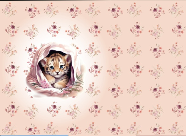 Panel 50x155 mit Kombi Stoff Tiger 