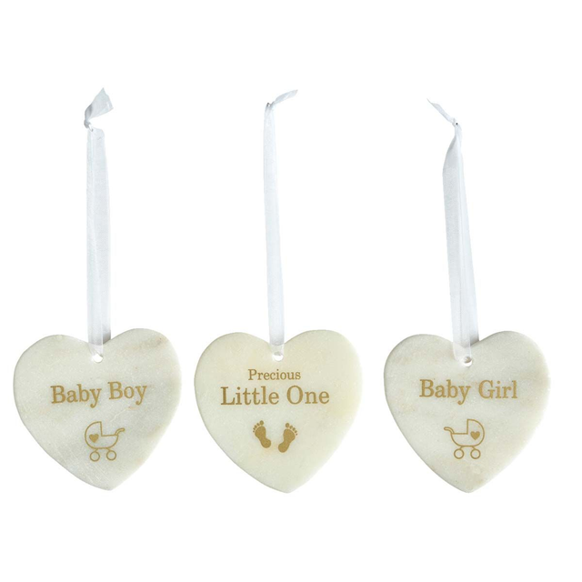 Marble Hanging Heart New Baby Decoration In 3 Designs