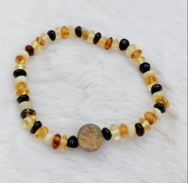 Bracelet "Eclat Naturelle"  Ambre de la Mer Baltique