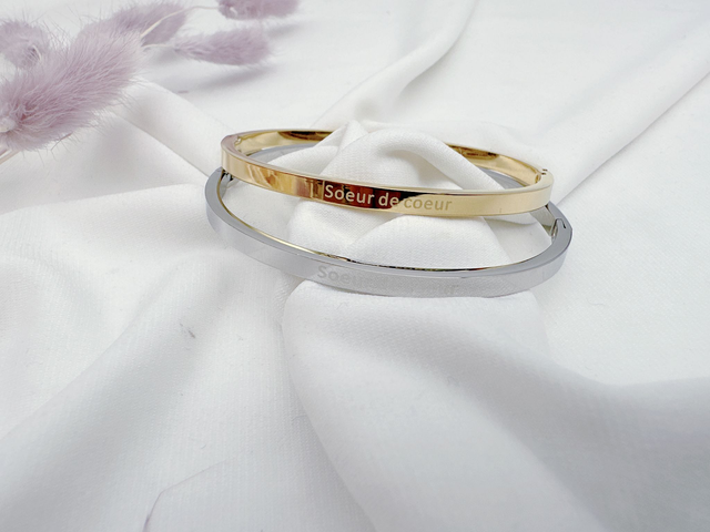 Jonc message “ Soeur de coeur “