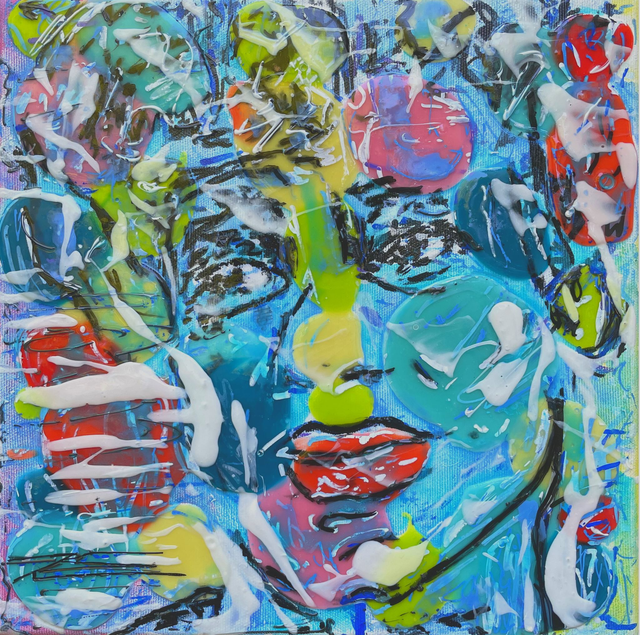 L'Homme Bleu (Belmondo) - 30x30cm - 2021