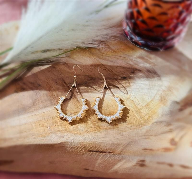 Boucles d&#039;oreilles - NEIGE