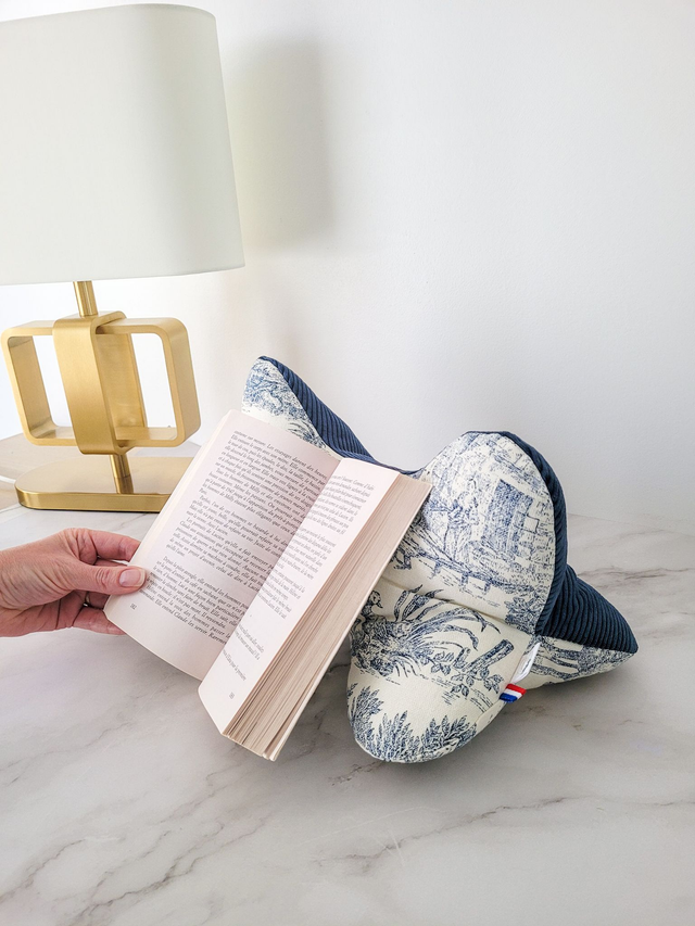 Coussin de lecture toile de Jouy