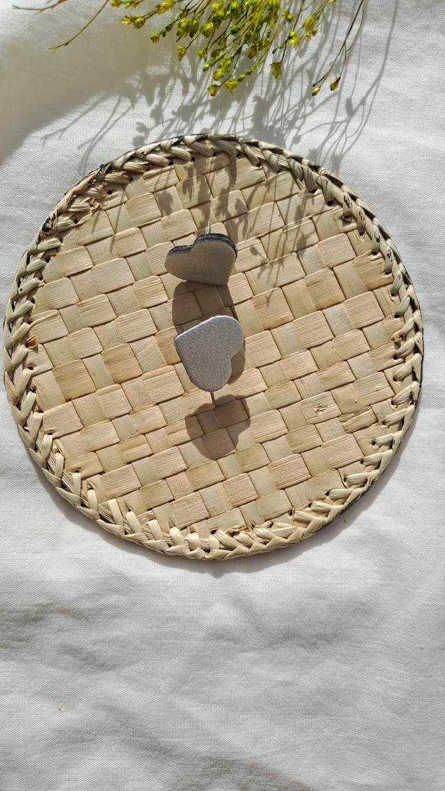 Boucles d'oreilles cœurs couleur argent