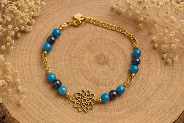 Bracelet Hématite/Apatite - L’Équilibre du Corps et de l’Esprit