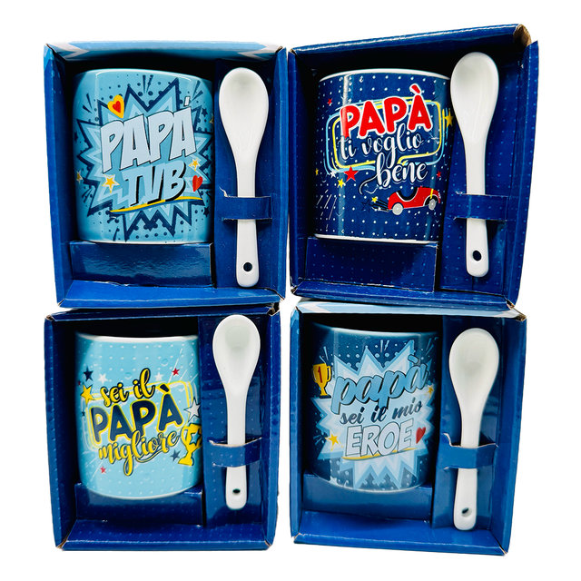 Set Tazzina da Caffè con Cucchiaino Papà
