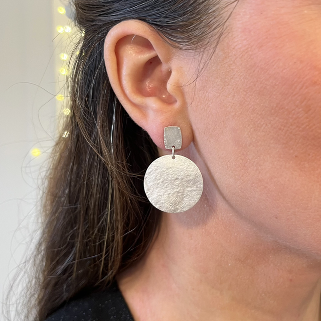 Boucles d'oreilles argentées