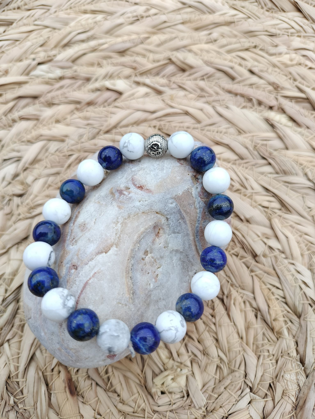 Bracelet Howlite et Lapis Lazuli