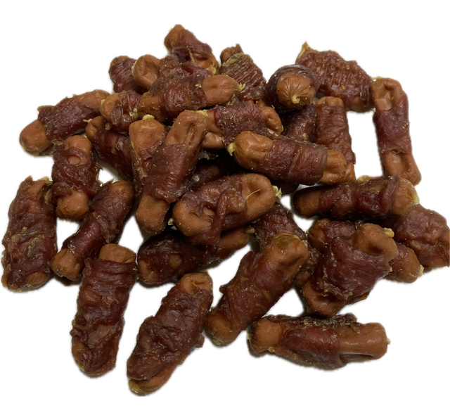 Soft Chicken Sausages wrapped in Duck