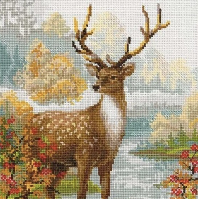 RIOLIS Deer Counted Cross Stitch Kit