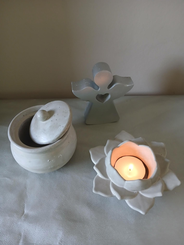 Deco ange, chaudron, lotus, cœur 