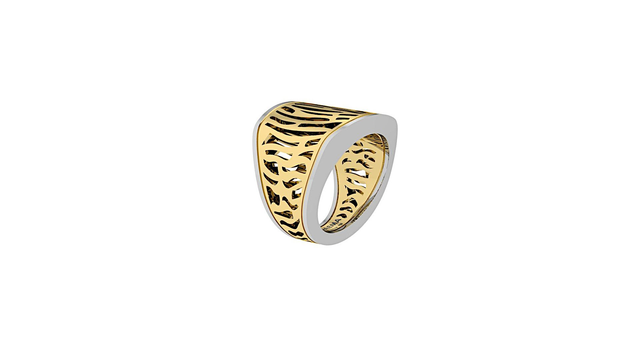 Anello Primitive Collection Silver- Gold