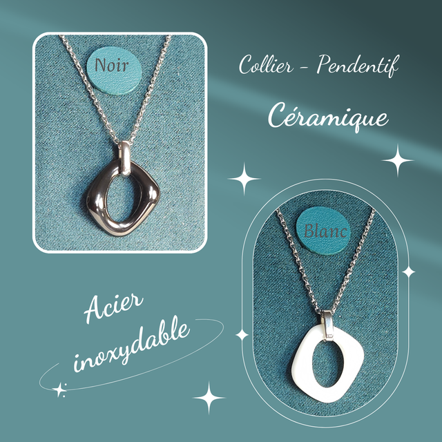 Pendentif CERAMIQUE - petit Losange