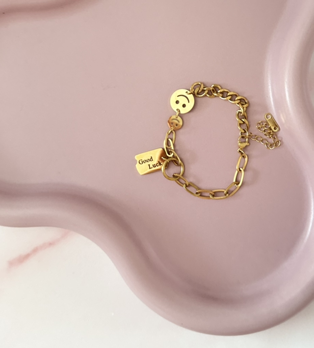 RVS Armband Good luck