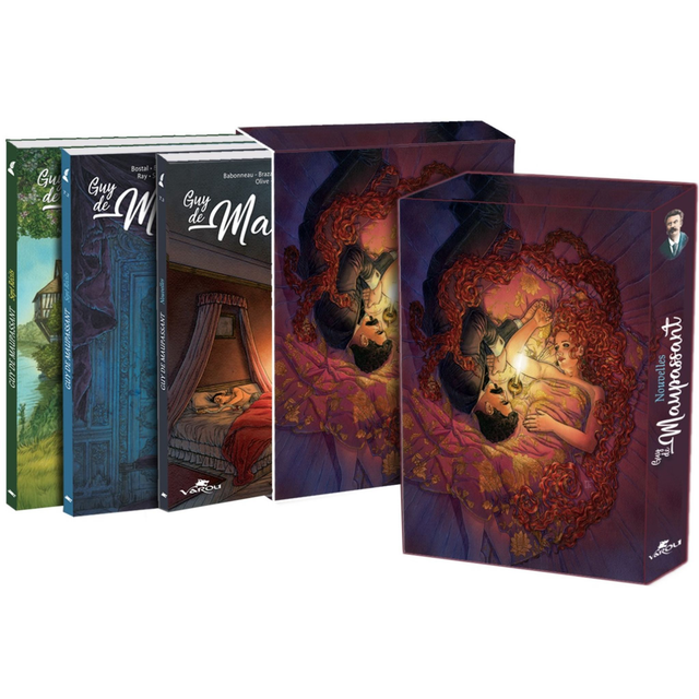 Guy de Maupassant, Nouvelles : Coffret 3 BD + 2 ex-libris signés