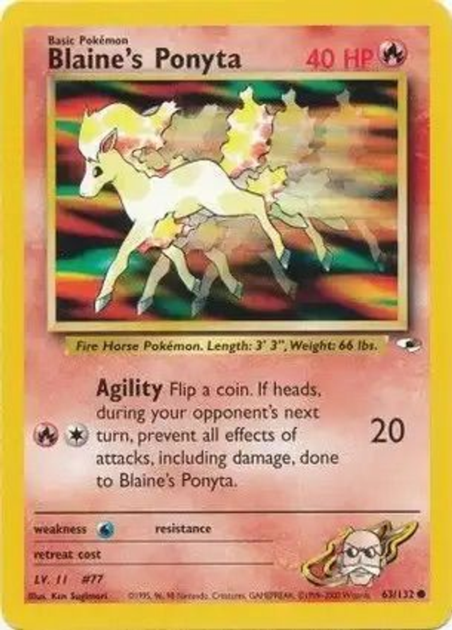 Blaine&#039;s Ponyta - 63/132 (Gym Heroes Unlimited)