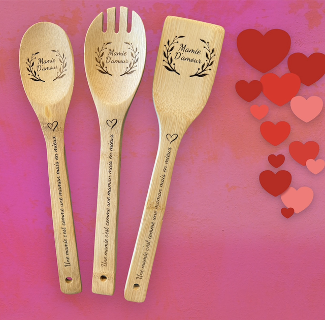 Couverts en bois personnalisés 