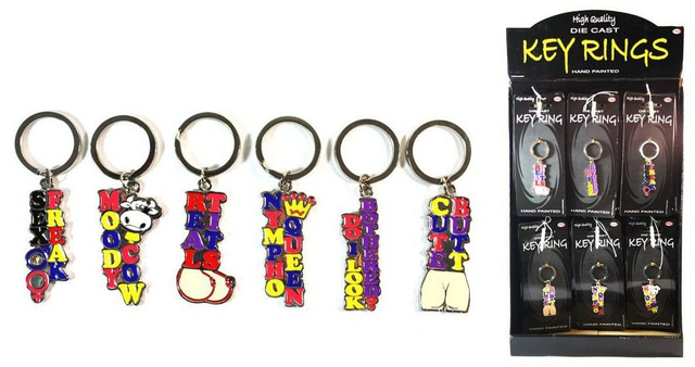 Sexy Keyrings Sortierung B (6 Sorten, 36er Display)