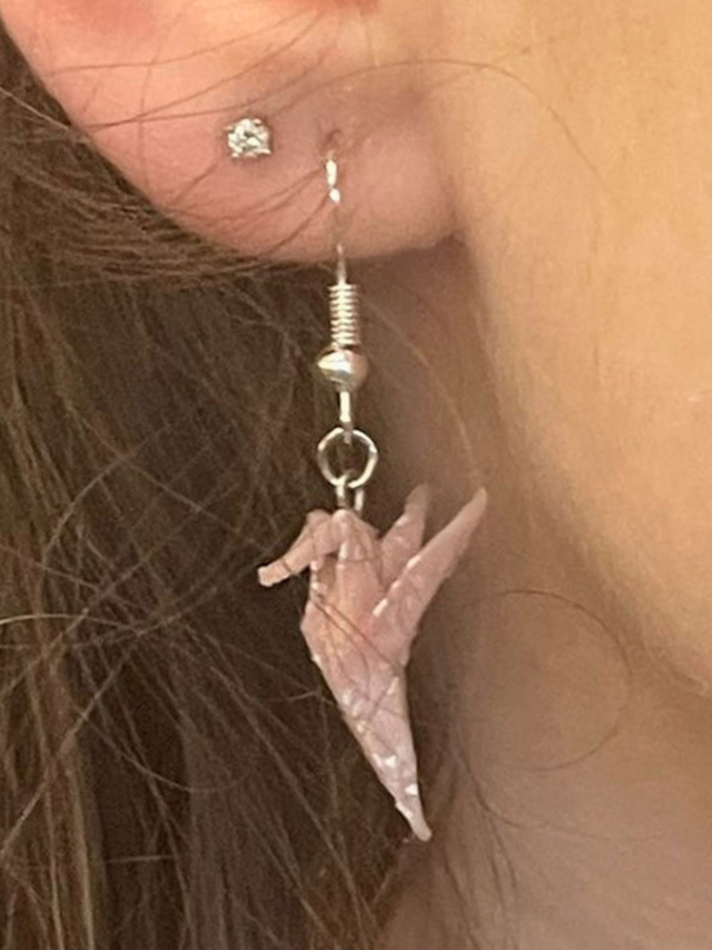 Boucles d'oreilles courtes "Colibri"