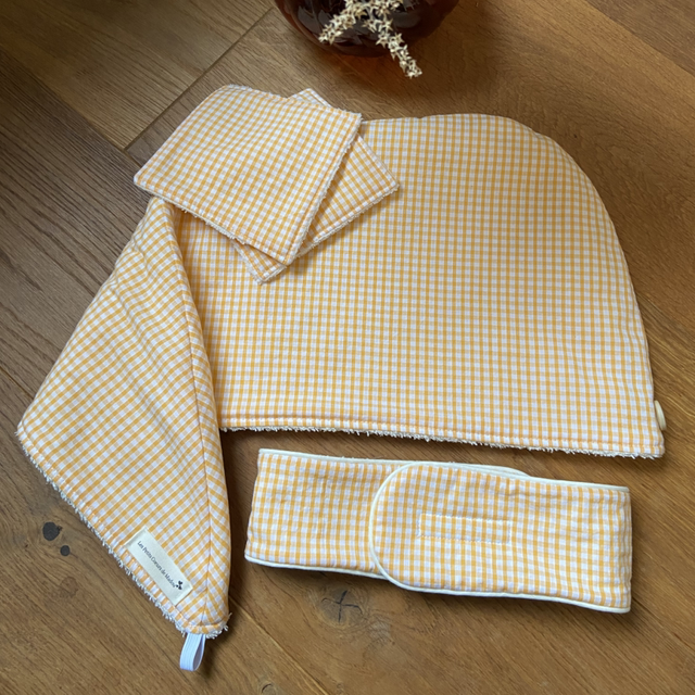 Kit Bien-Être – Serviette Cheveux, Bandeau & Lingettes Démaquillantes