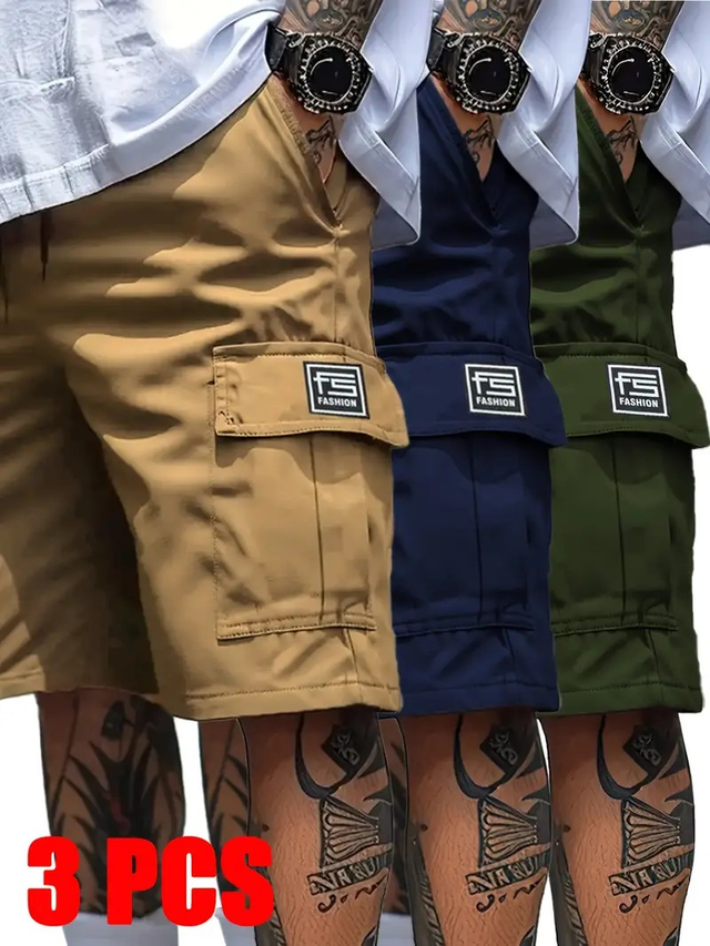 3-Pack Men's Cargo Shorts
