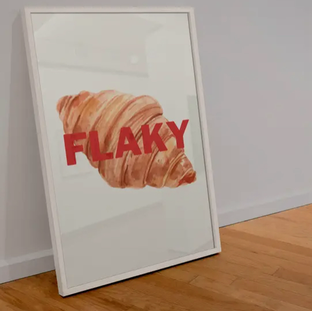 A3 Print Flaky Croissant
