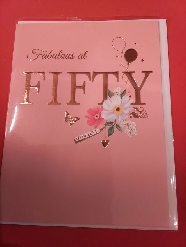 50th Birthday Card Modern Design