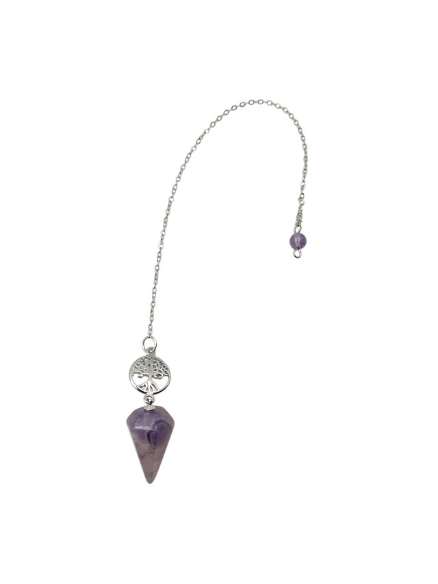 Natursteinpendel Lebensbaum Amethyst 