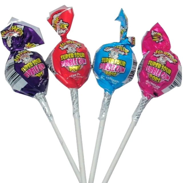 Warheads Super Sour Bubblegum Pops (Assorted Flavours) (19g)
