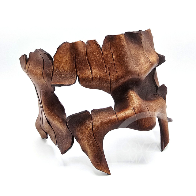 Tree mask: Brown leather 
