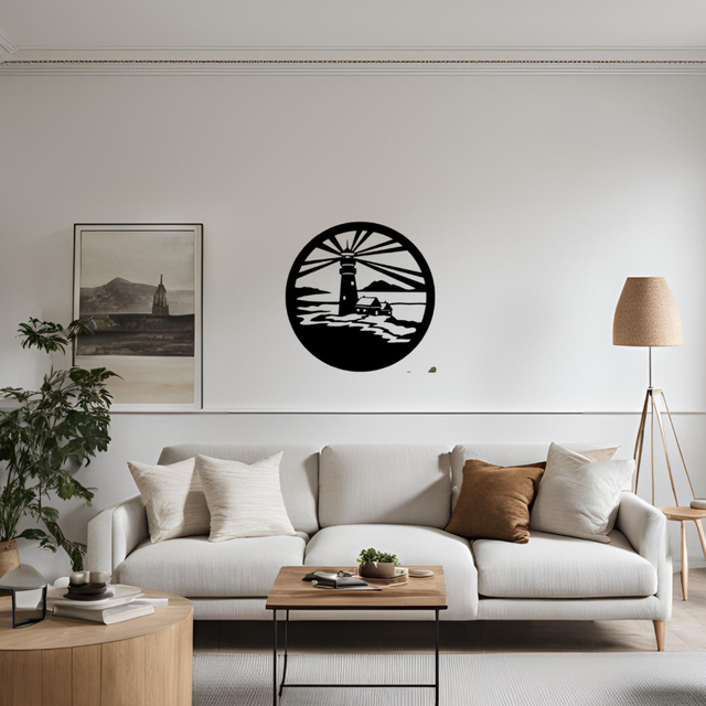 Cadre rond phares (39x39cm)