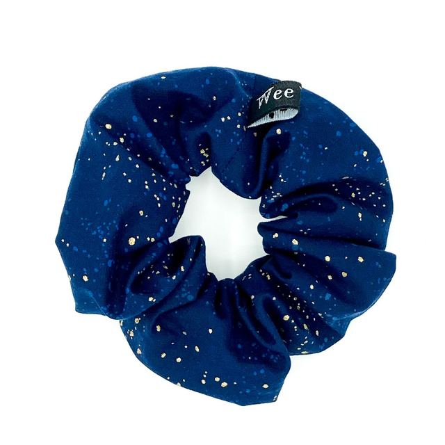 Rightsized Scrunchie - Navy Metallic Gold Speckle