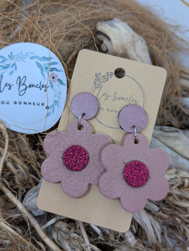 Marguerite m1132 rose framboise paillettes 