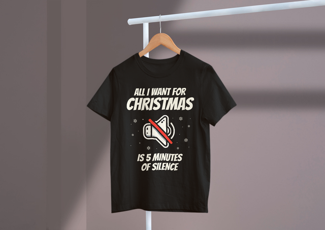 All I want for Christmas is 5 minutes of silence Mom Life. Alles, was ich mir zu Weihnachten wünsche, sind 5 Minuten Stille, Mom Life
