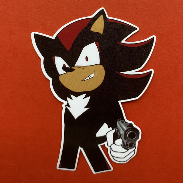 STH: threatening shadow (laminated sticker)