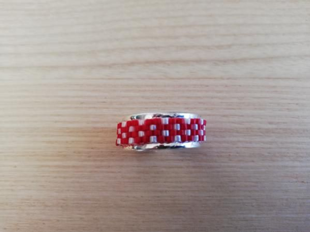 Plumetis rouge/blanc