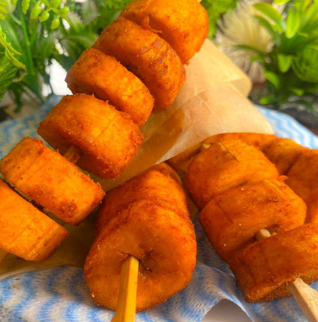 Brochette de banane plantin