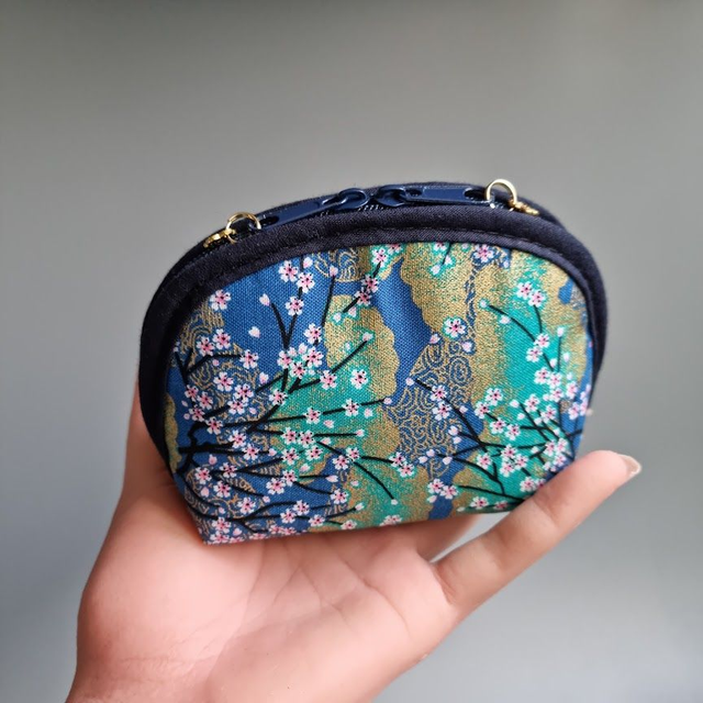 Porte-monnaie arrondi "Akina" turquoise