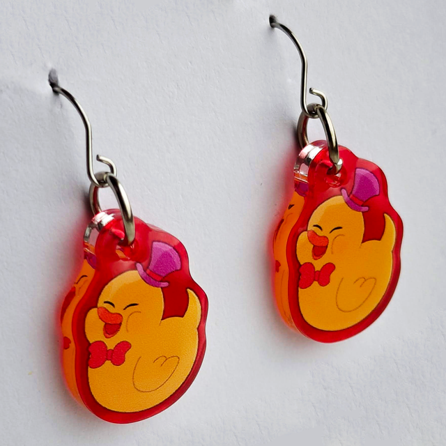 Hazbin Hotel Duck Earrings