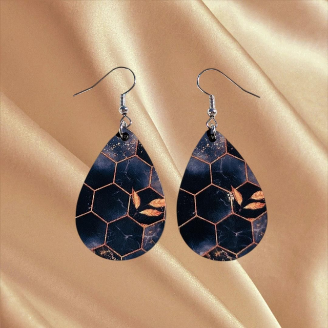 N°71Boucles d'oreilles goutte petite fantaisie hypoallergénique 