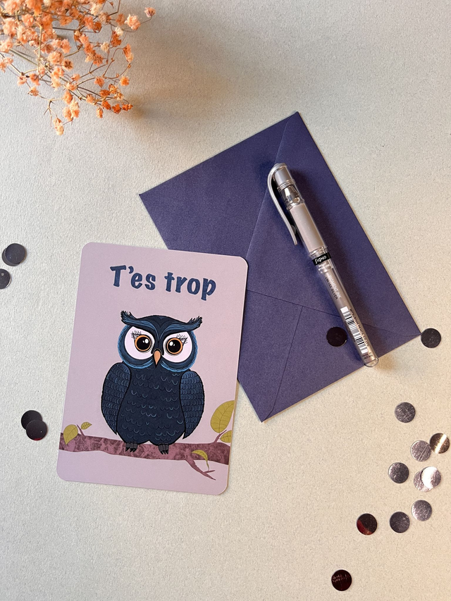 Carte de vœux &quot;Chouette&quot;