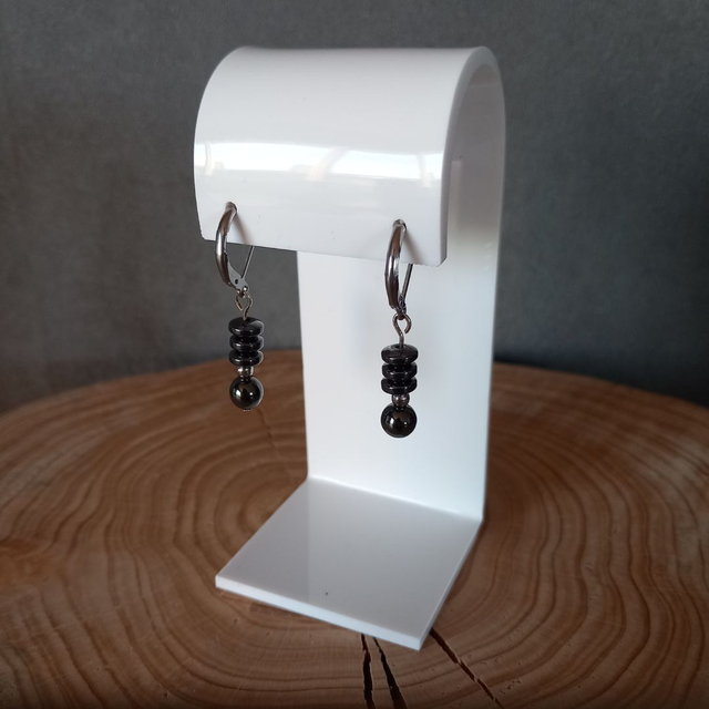 Boucles d&#039;oreilles en Hématite