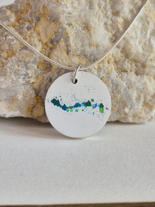 Concrete Pendant with Glitter