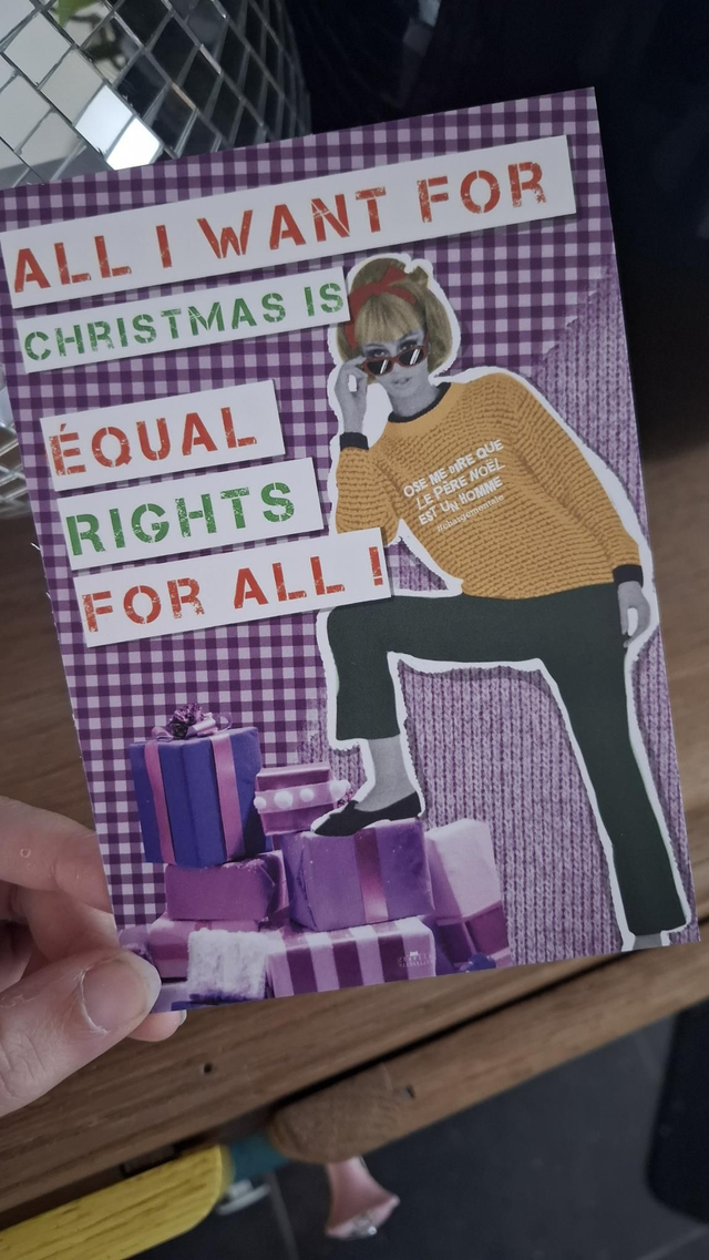 Carte All I want for Christmas is equal rights