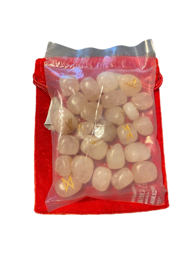 Rose Quartz Rune Stones