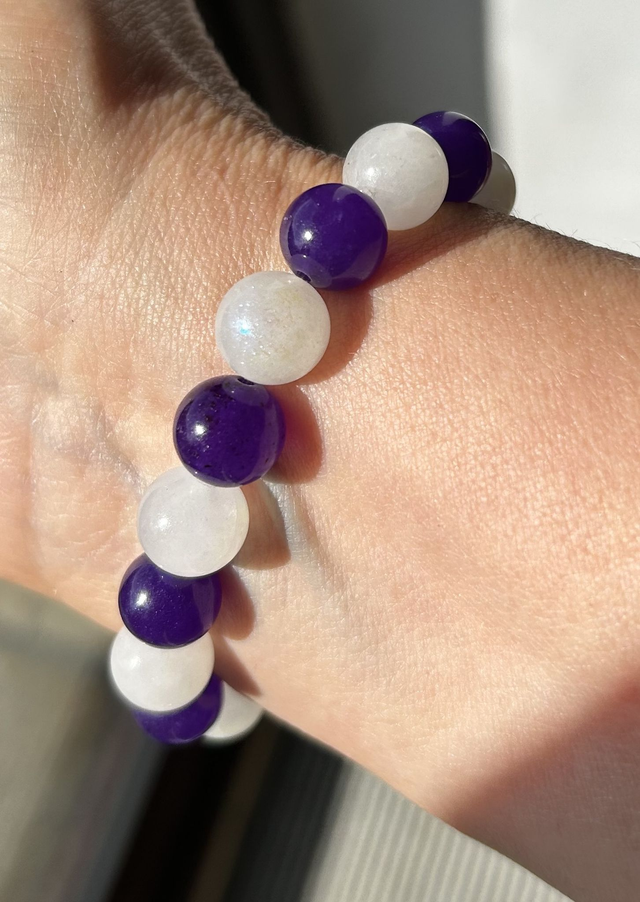 Alexandrite &amp; Moonstone Crystal Bracelet – June Birthstone Jewellery for Intuition &amp; Transformation